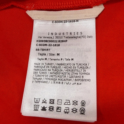 Moncler Cotton 100% Patch Logo Print Crew Neck Short Sleeve T-Shirt Orange — view 7