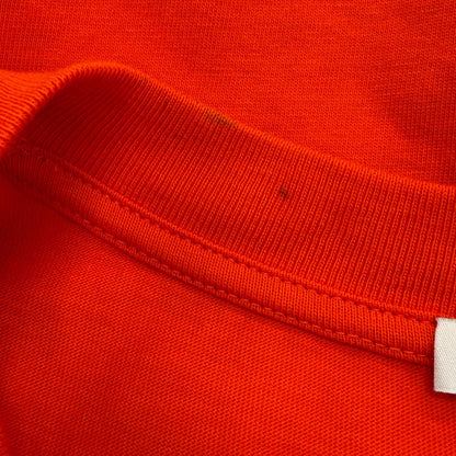 Moncler Cotton 100% Patch Logo Print Crew Neck Short Sleeve T-Shirt Orange — view 9