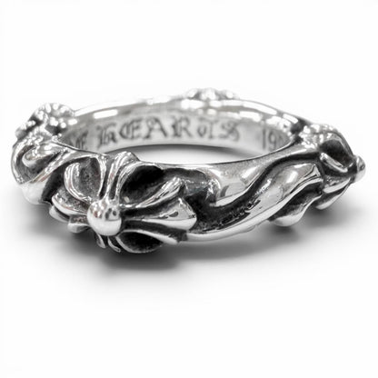 Chrome Hearts Sbt Band RG Scroll Ring Silver