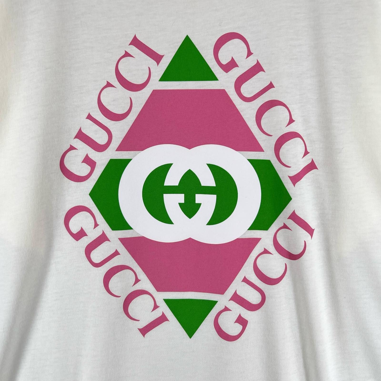 Gucci Cotton 100% Interlocking Short Sleeve T-Shirt White — view 5