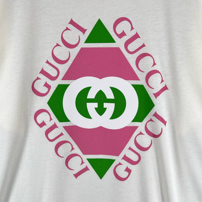 Gucci Cotton 100% Interlocking Short Sleeve T-Shirt White — view 5