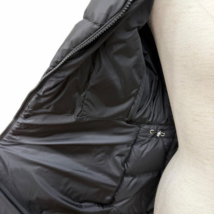 Moncler Agot Belt Hood Big Logo Patch Zip Up Jacket Coat Black 00 — view 5