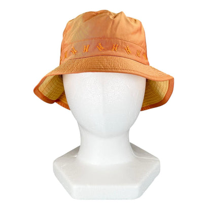 Hermes Logo Embroidery Down Jacket Prim Bucket Hat Orange 57 — view 2