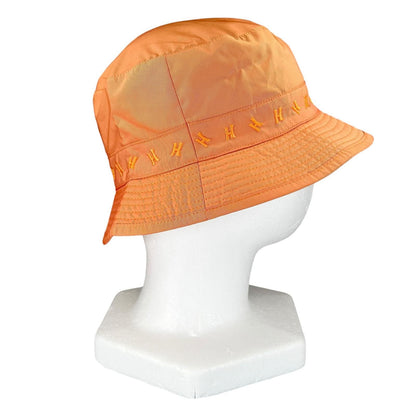 Hermes Logo Embroidery Down Jacket Prim Bucket Hat Orange 57 — view 5