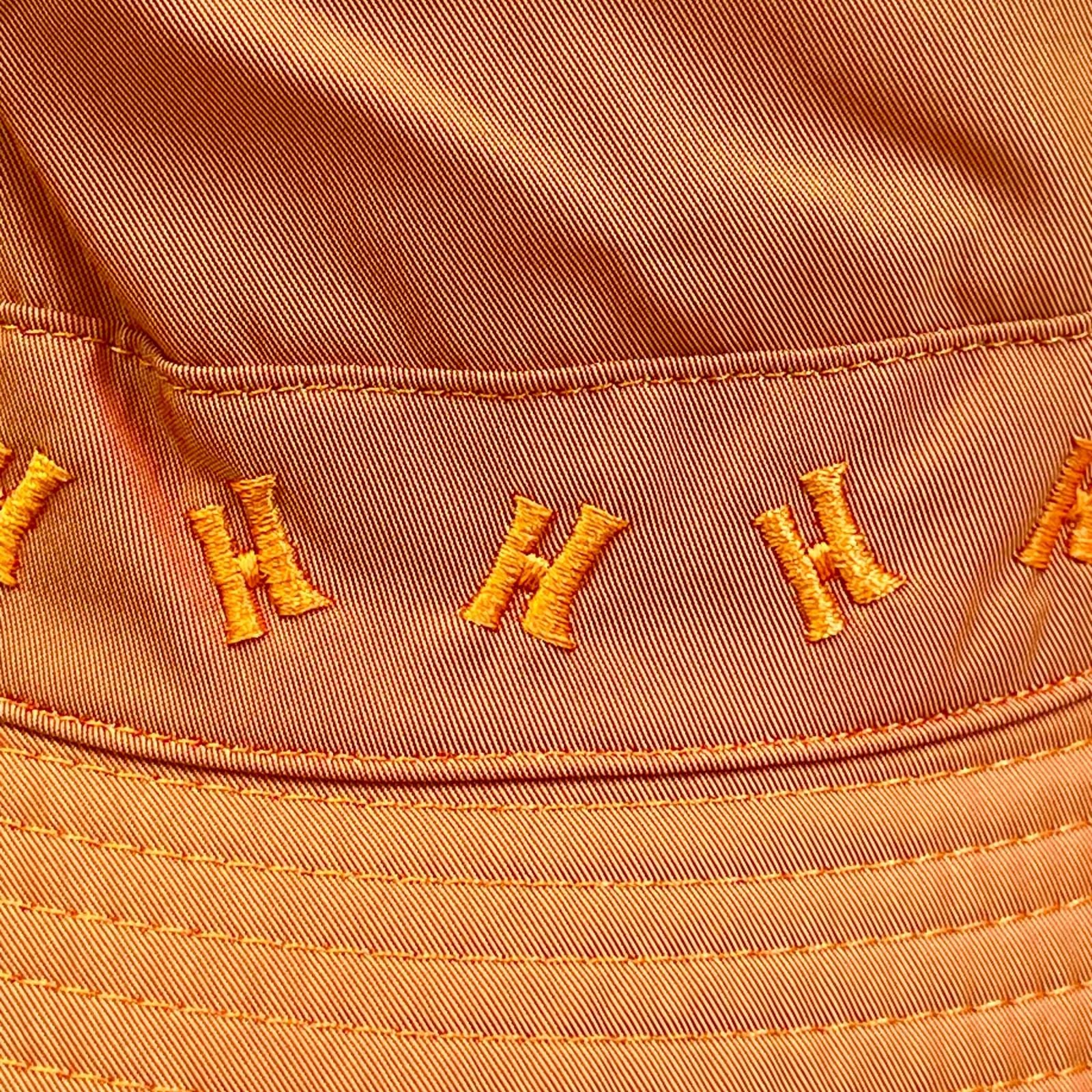 Hermes Logo Embroidery Down Jacket Prim Bucket Hat Orange 57 — view 7