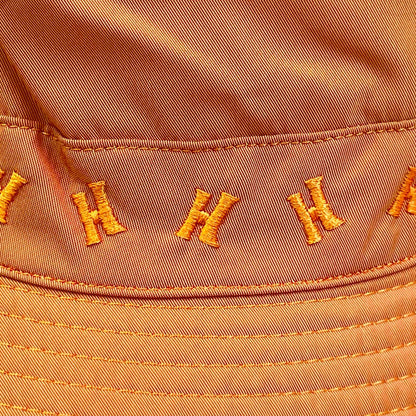 Hermes Logo Embroidery Down Jacket Prim Bucket Hat Orange 57 — view 7
