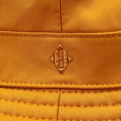 Hermes Logo Embroidery Leather Trim Bucket Hat Orange 56 — view 7