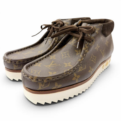 Louis Vuitton LV Mod Line Monogram Canvas Ankle Boots Brown 6