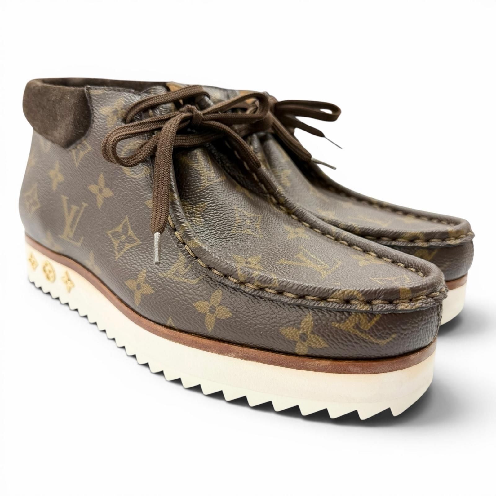 Louis Vuitton LV Mod Line Monogram Canvas Ankle Boots Brown 6 — view 2