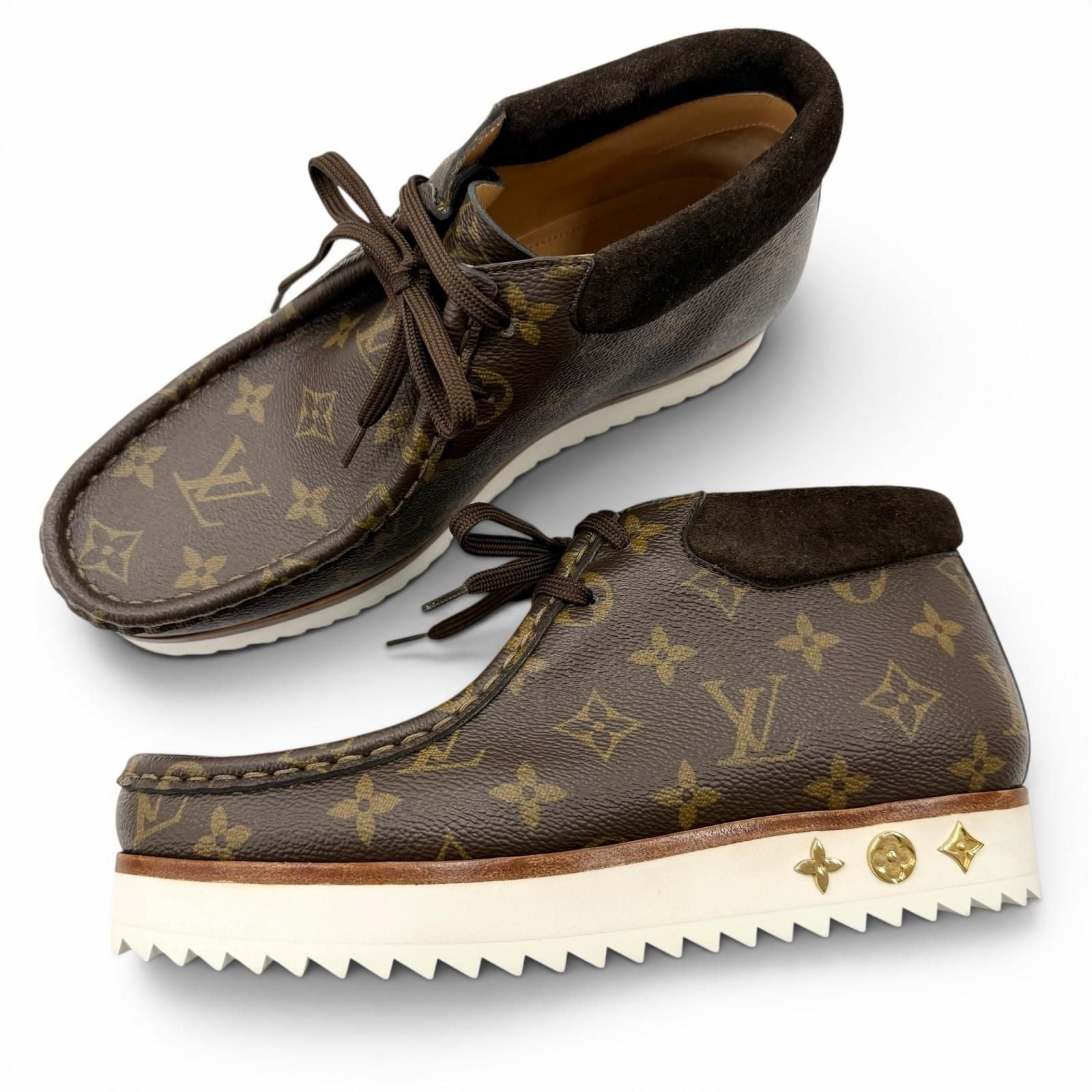 Louis Vuitton LV Mod Line Monogram Canvas Ankle Boots Brown 6 — view 3