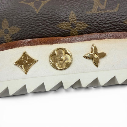 Louis Vuitton LV Mod Line Monogram Canvas Ankle Boots Brown 6 — view 6