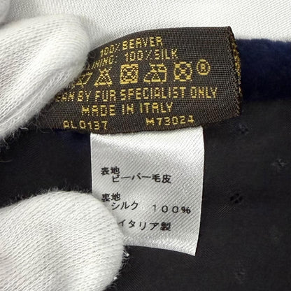 Louis Vuitton Beaver Silk Echarpe Shirred Darling Scarf Navy Red — view 9