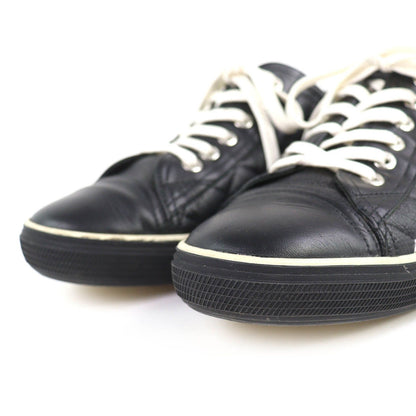 Chanel Caviar Leather CC Logo Quilted Low Cut Sneakers Black White — view 4