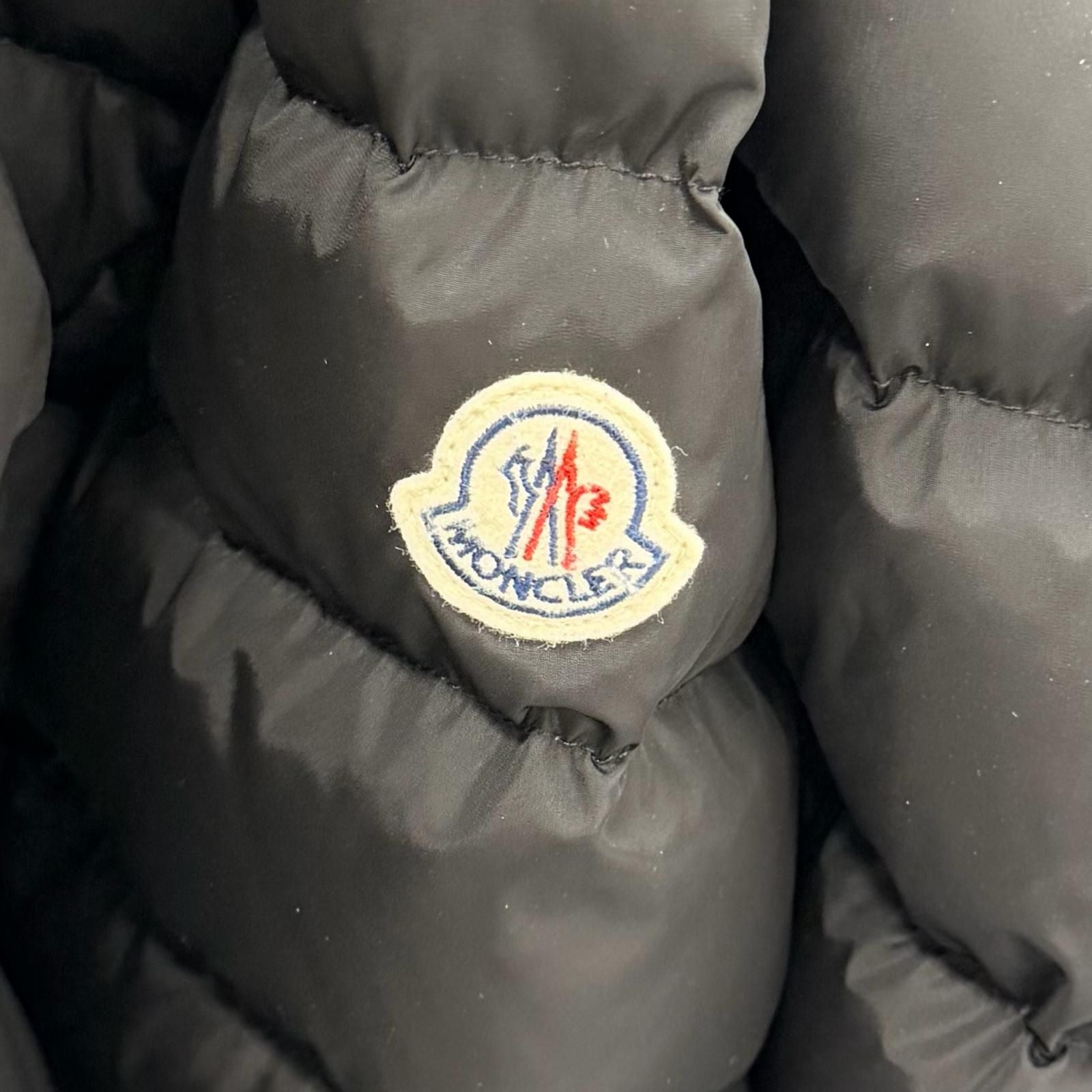 Moncler Flammette Logo with Patch Zip Up Jacket Coat Down Black — view 7