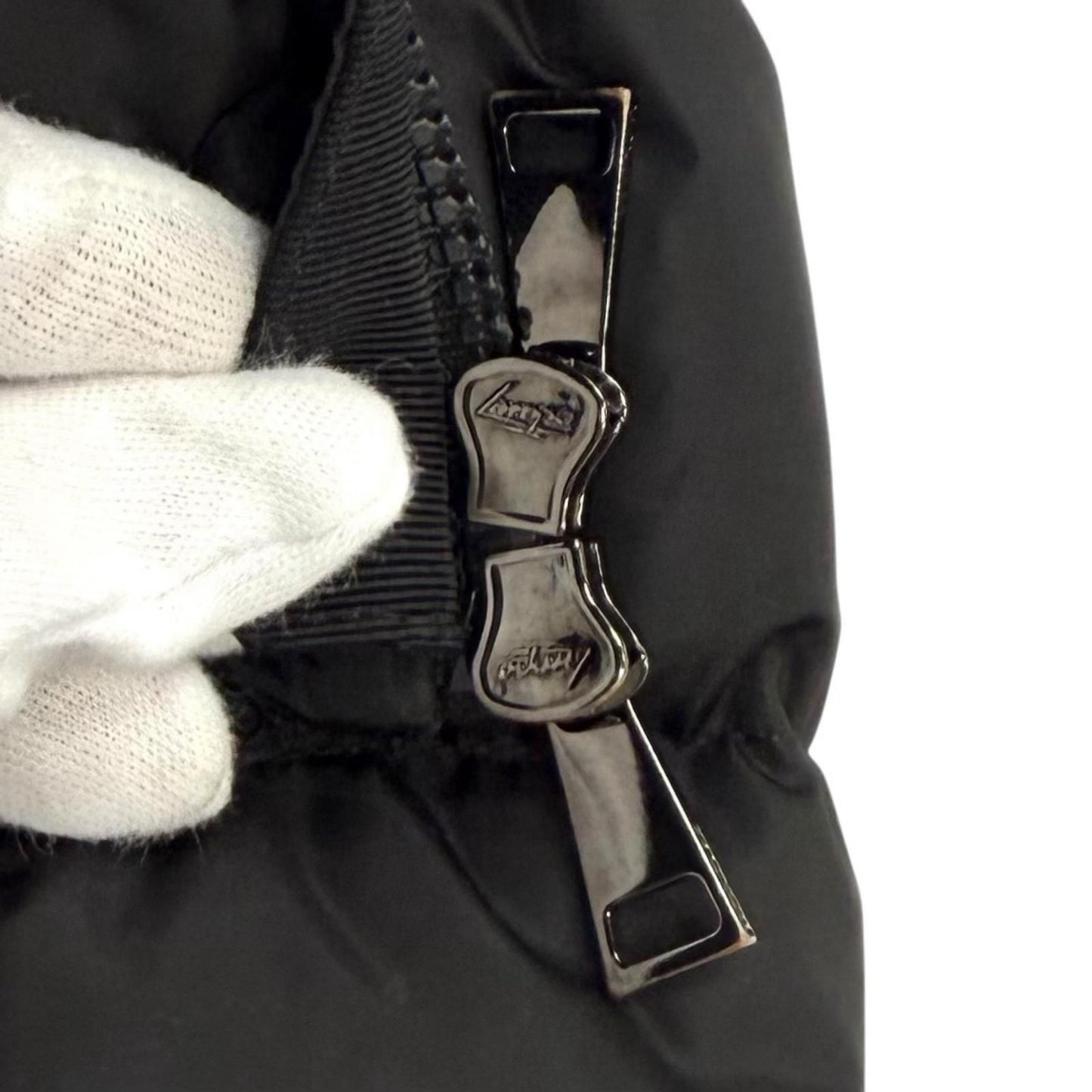 Moncler Flammette Logo with Patch Zip Up Jacket Coat Down Black — view 6