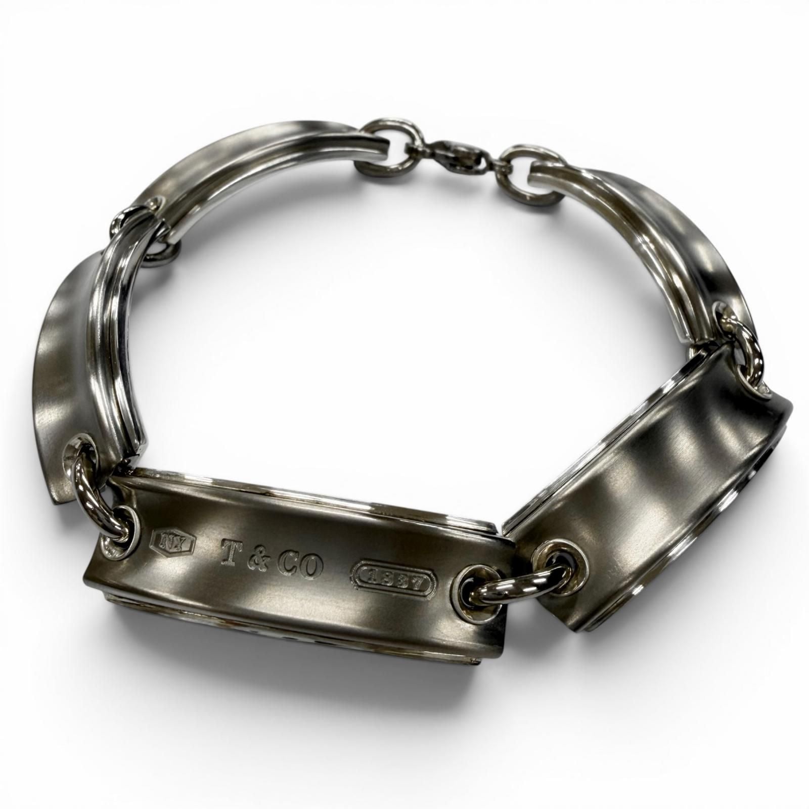 Tiffany & Co Plate Link 925 Bracelet Silver