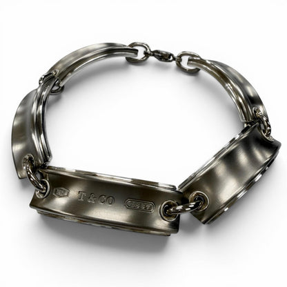 Tiffany & Co Plate Link 925 Bracelet Silver