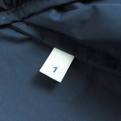 Moncler Fetuque Logo Patch Zip Hoodie Nylon Jacket Navy — view 8