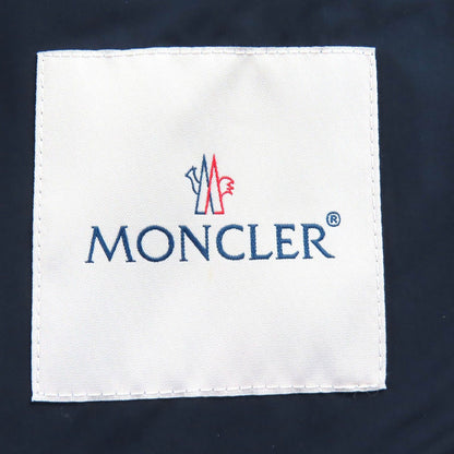 Moncler Fetuque Logo Patch Zip Hoodie Nylon Jacket Navy — view 7