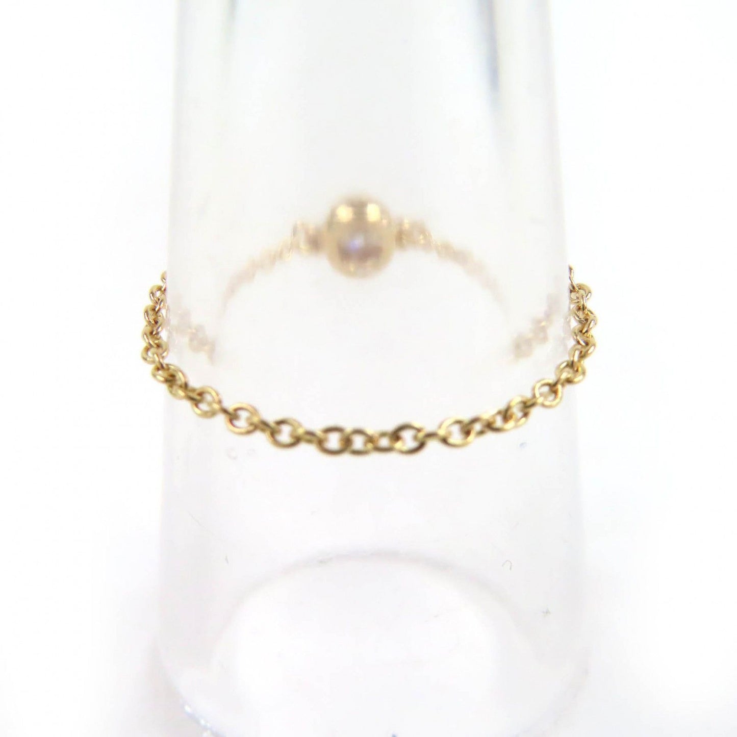 Tiffany & Co by the Yard Chain Ring 750 Diamond Frame Diameter mm Yellow Gold — view 5