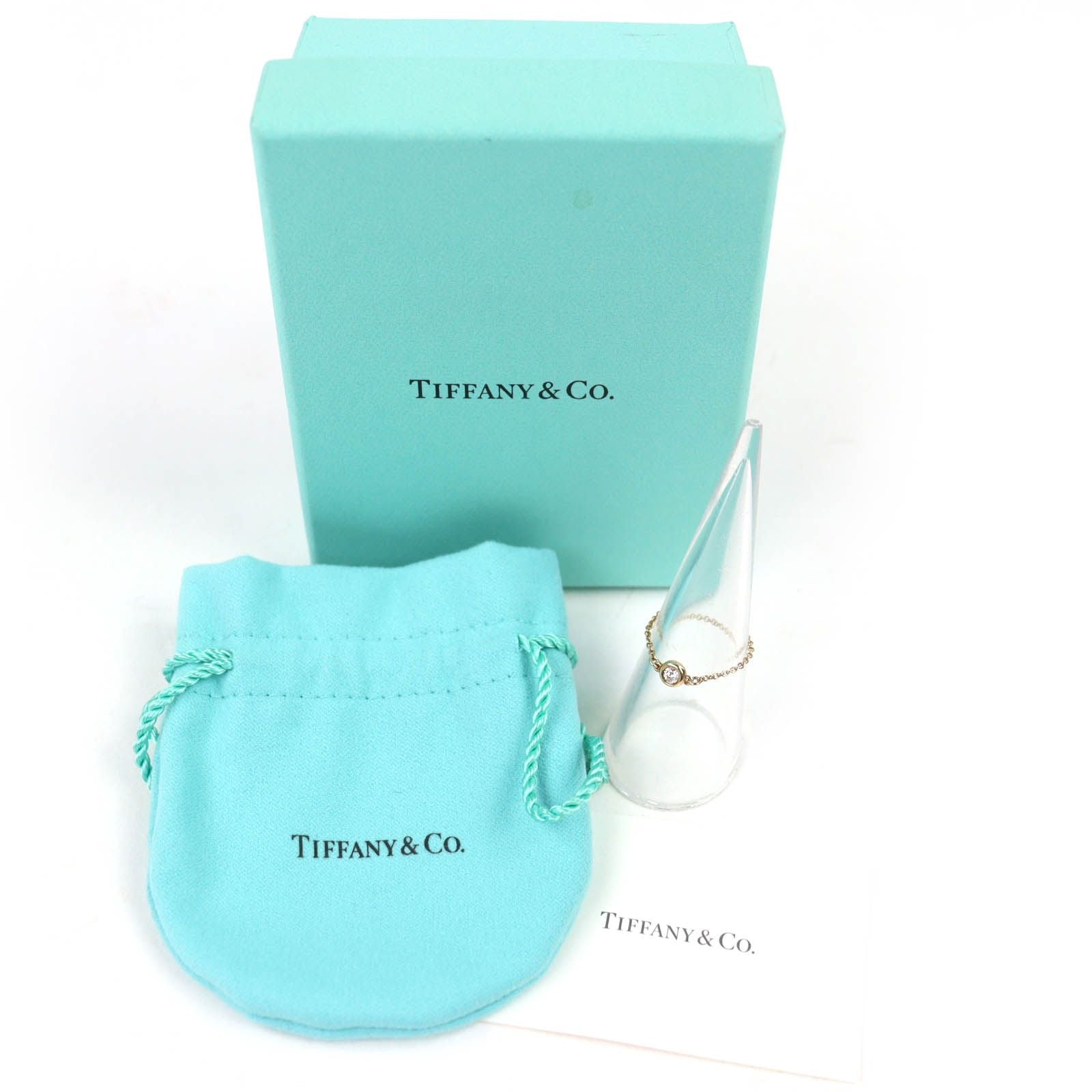 Tiffany & Co by the Yard Chain Ring 750 Diamond Frame Diameter mm Yellow Gold — view 2