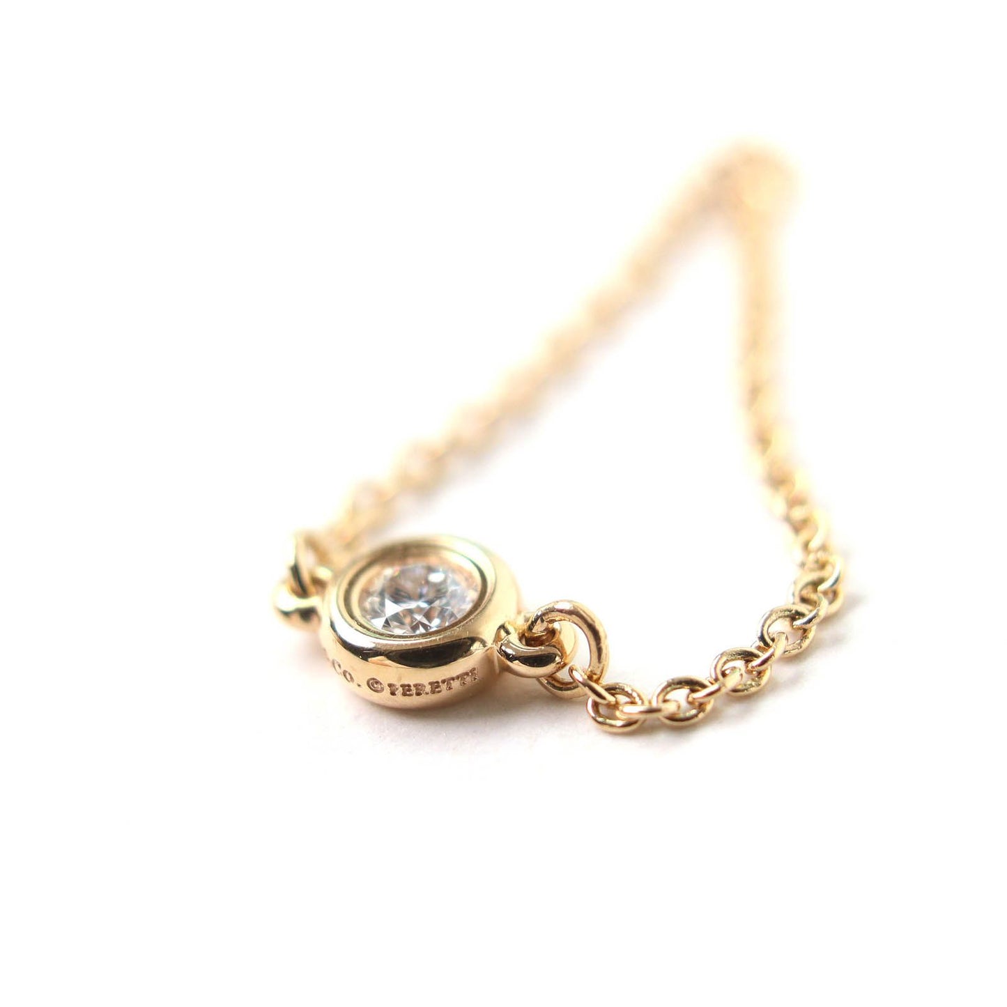 Tiffany & Co by the Yard Chain Ring 750 Diamond Frame Diameter mm Yellow Gold — view 8