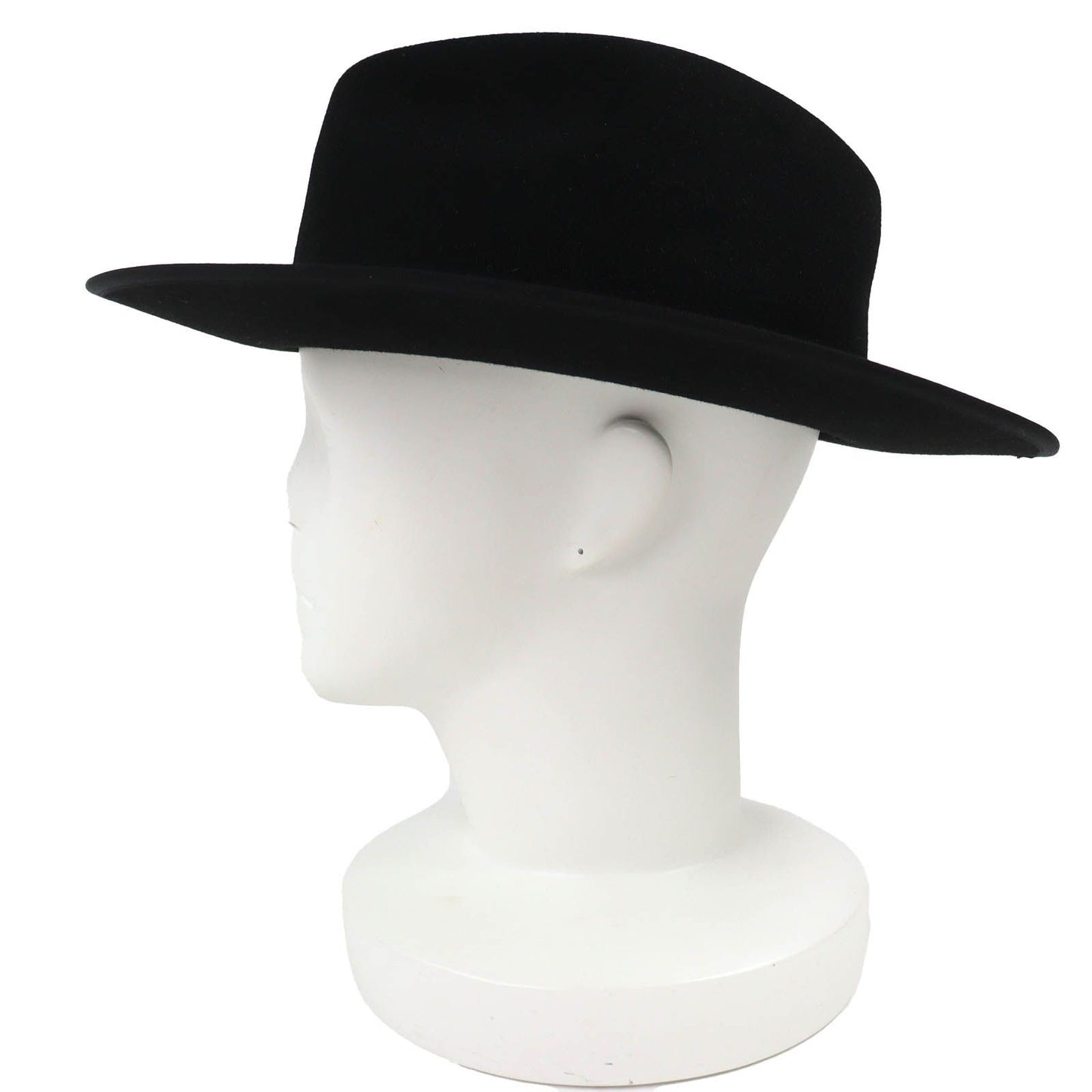 Gucci Horsebit Leather Belt Rabbit Hair Felt Hat Fedora Hat Black Gold 59 — view 2