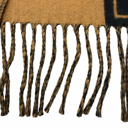 Hermes 04 Cles Dou Cashmere Fringe Scarf Shawl Black Halzan Recommended — view 5
