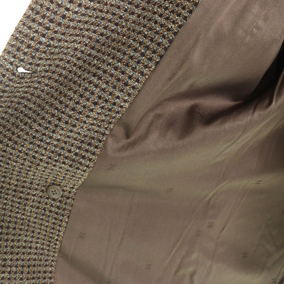 Chanel Vintage CC Logo Button Wool Tweed Double Jacket Khaki 44 — view 5