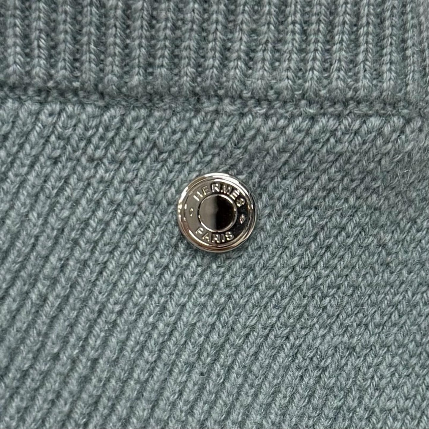 Hermes Cashmere Series Trapezoidal Knit Skirt Blue 38 UK — view 7