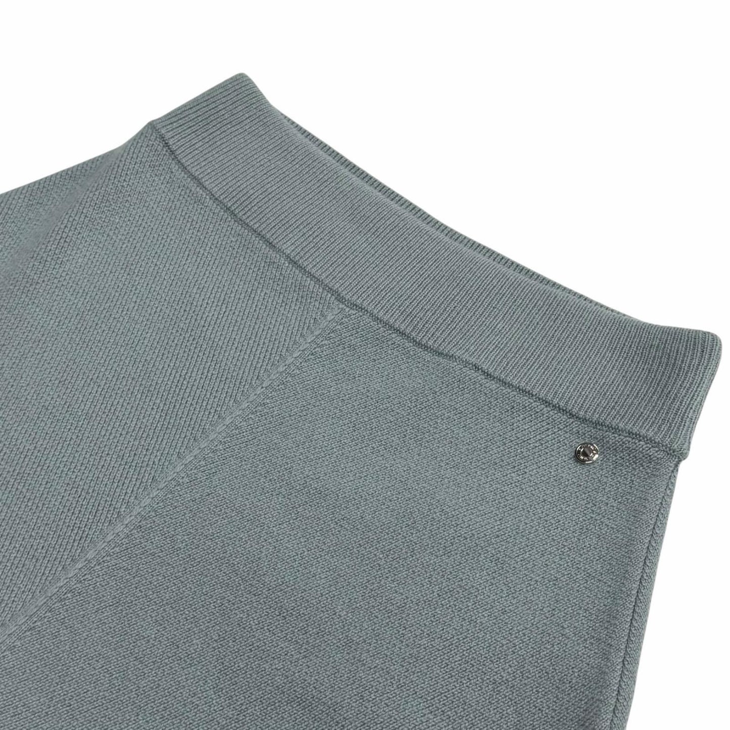 Hermes Cashmere Series Trapezoidal Knit Skirt Blue 38 UK — view 5