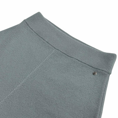 Hermes Cashmere Series Trapezoidal Knit Skirt Blue 38 UK — view 5