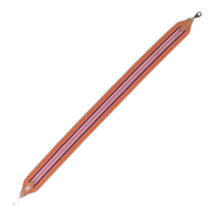Hermes Bandouliere Sangle Caval Shoulder Strap Toile Ash Voswift Orange Minium — view 2