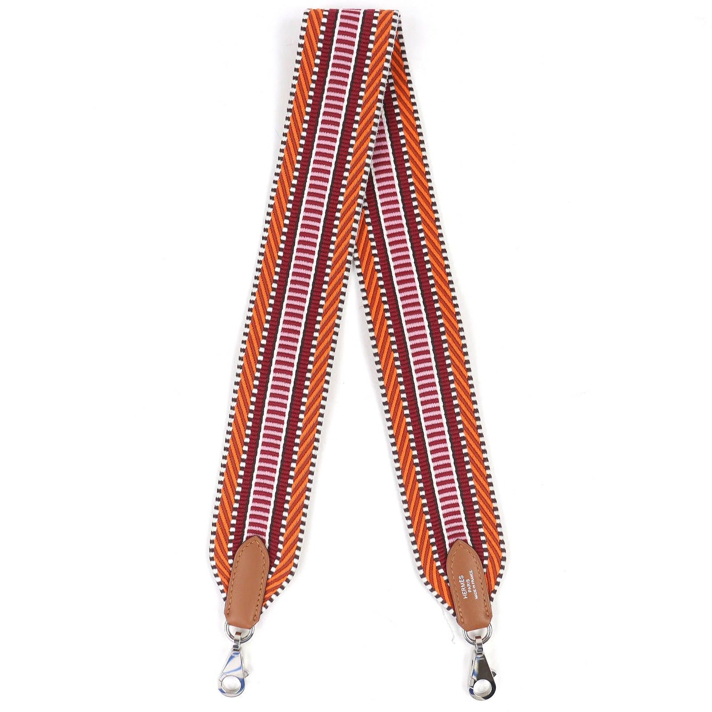 Hermes Bandouliere Sangle Caval Shoulder Strap Toile Ash Voswift Orange Minium
