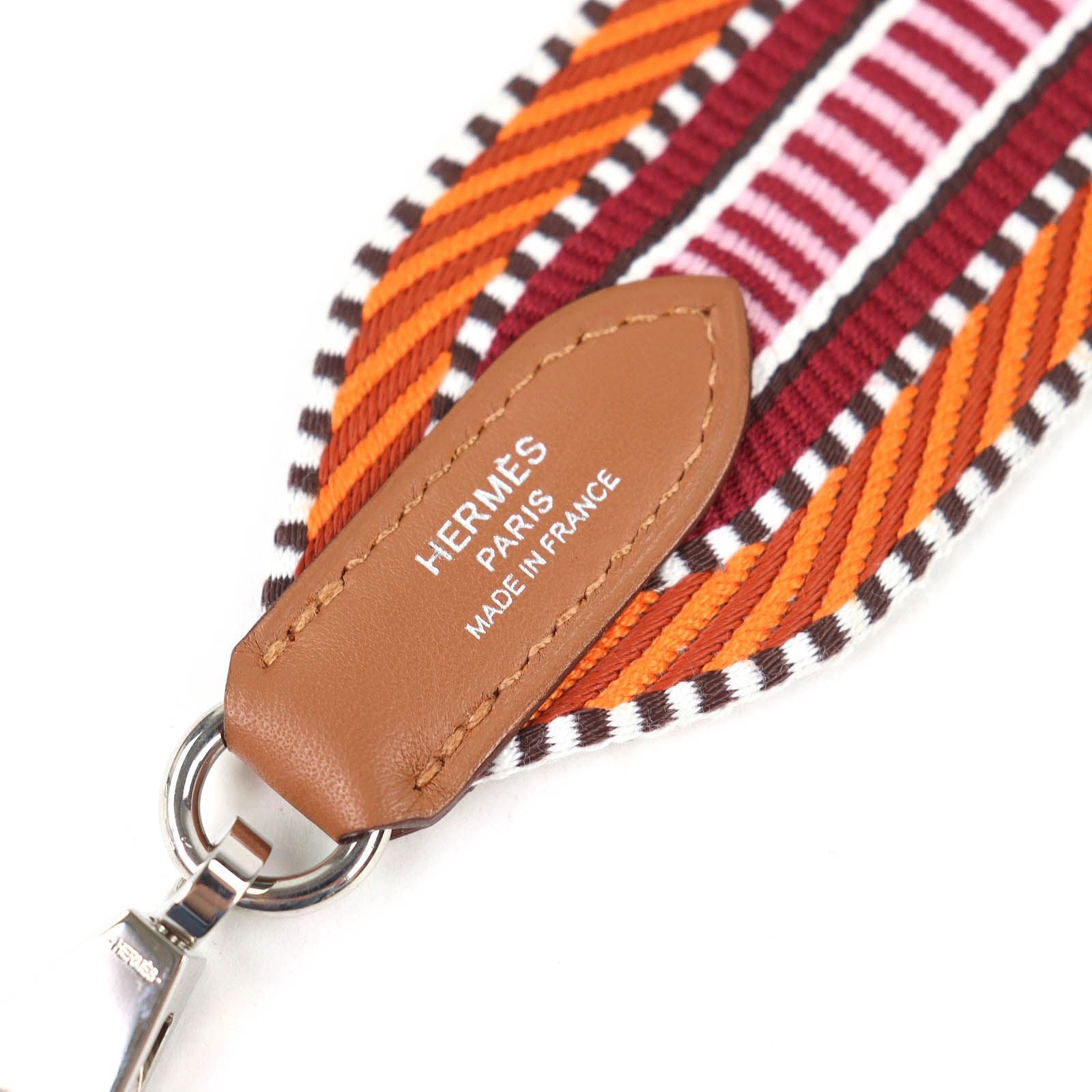 Hermes Bandouliere Sangle Caval Shoulder Strap Toile Ash Voswift Orange Minium — view 5