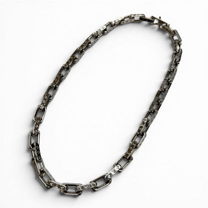Louis Vuitton Collier Chain Monogram Necklace Silver — view 3