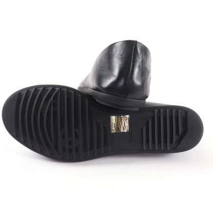 Chanel 25c Mary Jane CC Logo Leather Ballet Shoes Black — view 7