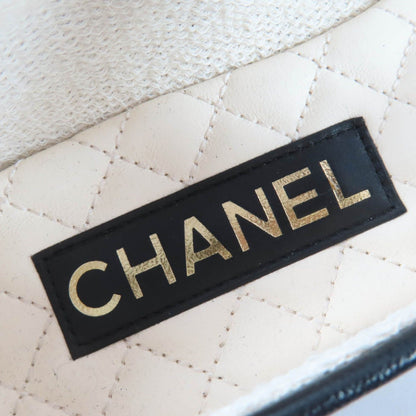 Chanel 25c Mary Jane CC Logo Leather Ballet Shoes Black — view 9