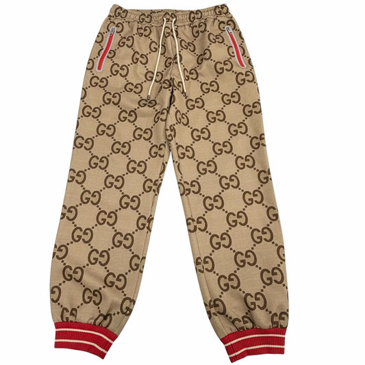 Gucci Anniversary Jumbo GG Monogram Track Pants Jogger Beige