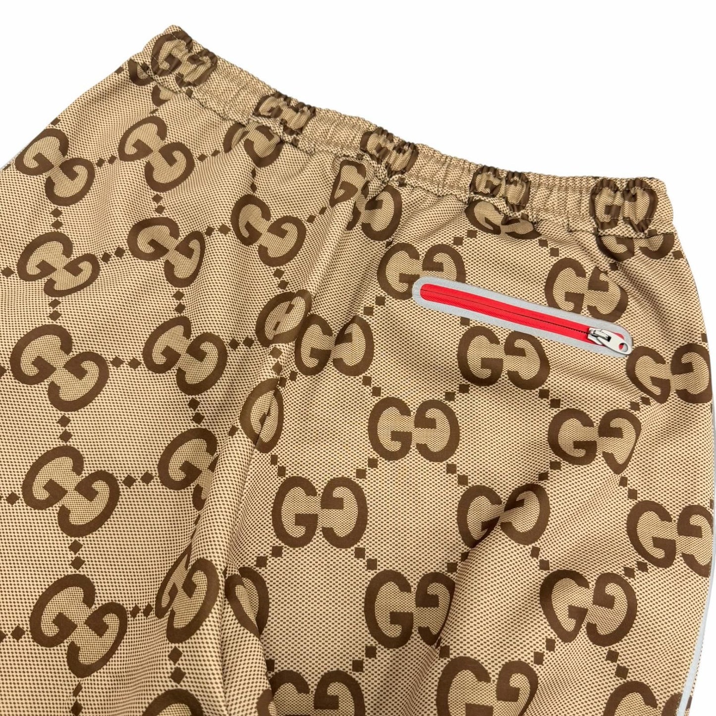 Gucci Anniversary Jumbo GG Monogram Track Pants Jogger Beige — view 4