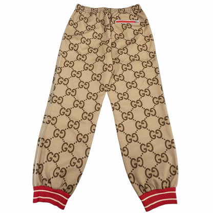 Gucci Anniversary Jumbo GG Monogram Track Pants Jogger Beige — view 2