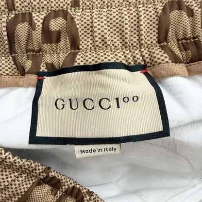 Gucci Anniversary Jumbo GG Monogram Track Pants Jogger Beige — view 6