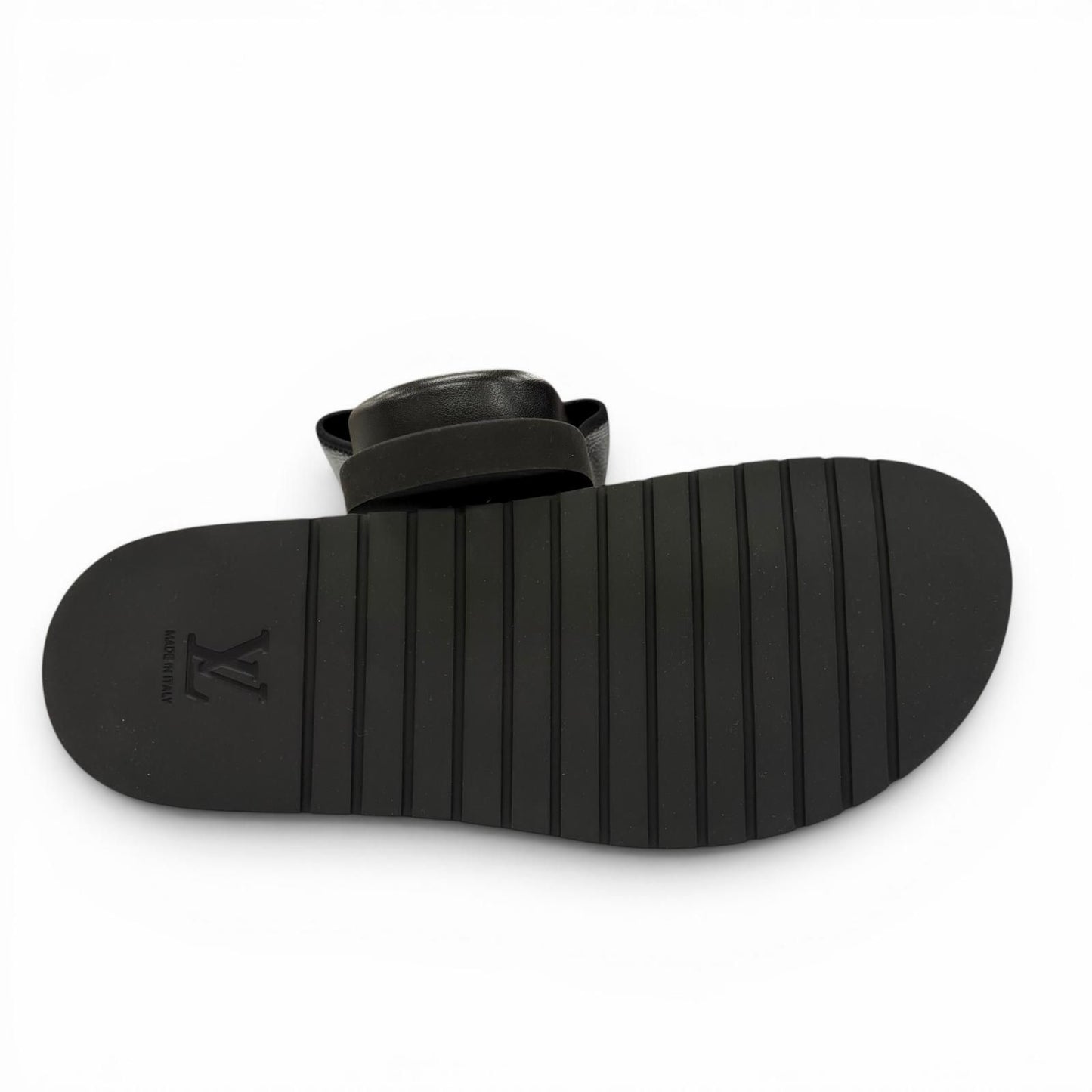 Louis Vuitton Miami Line Mules Leather Damier Giant Slide Sandals Black 9 — view 5