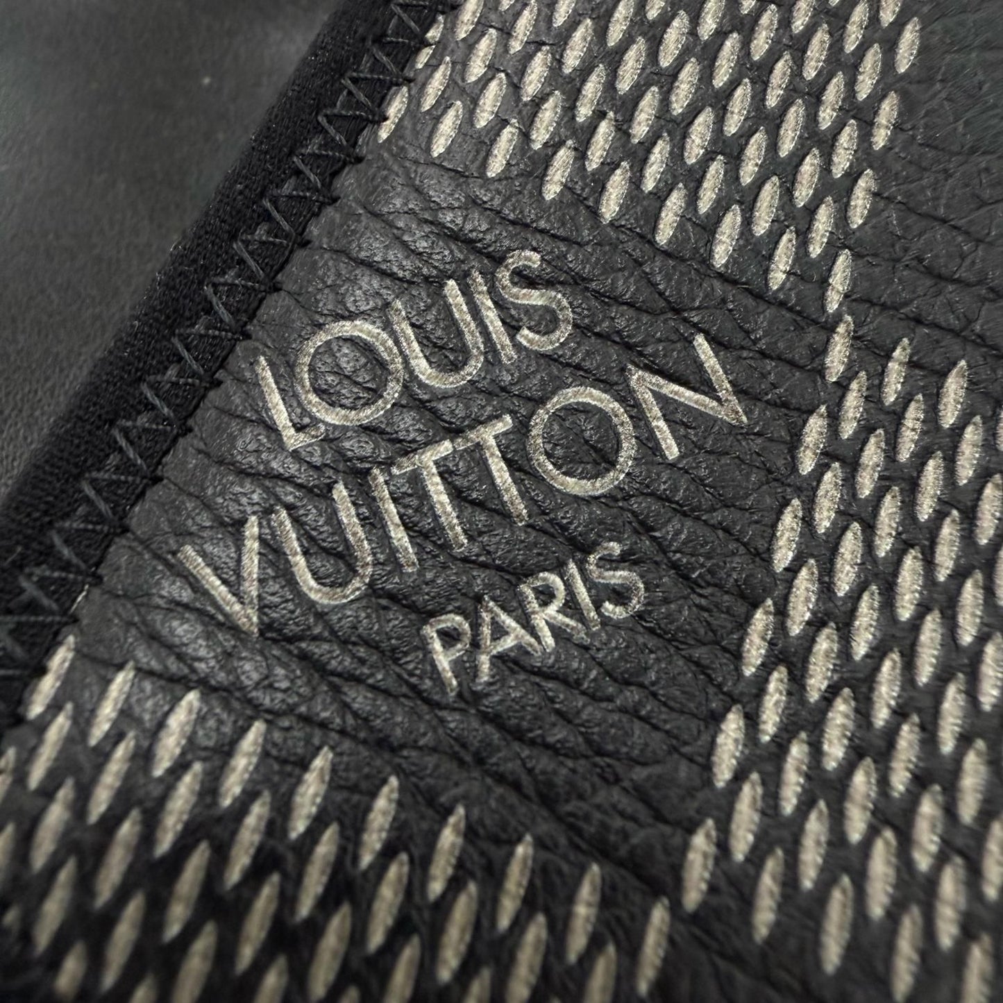 Louis Vuitton Miami Line Mules Leather Damier Giant Slide Sandals Black 9 — view 7