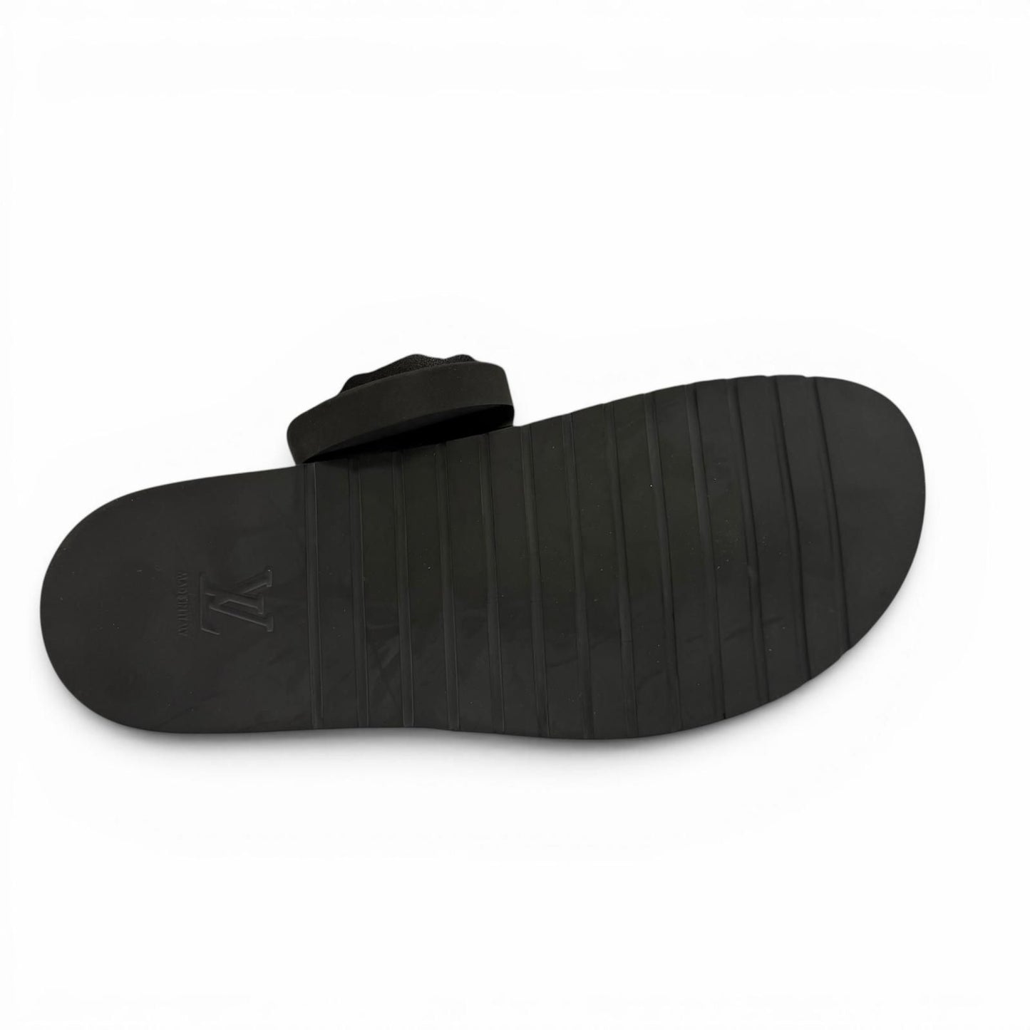 Louis Vuitton Miami Line Mules Leather Monogram Giant Slide Sandals Black 10 — view 4