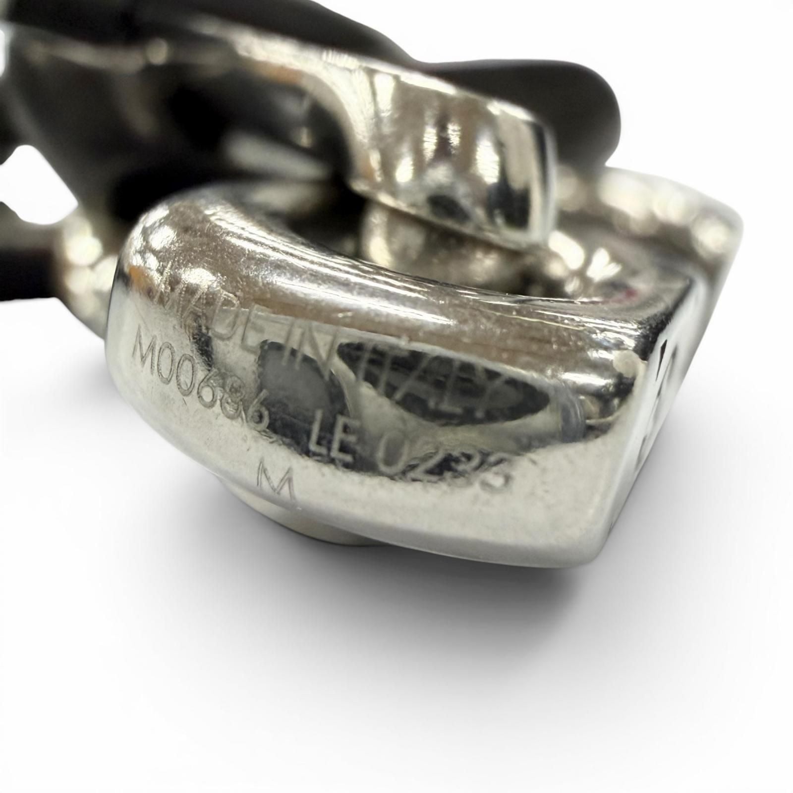Louis Vuitton Monogram Chain Bracelet Silver Black — view 5
