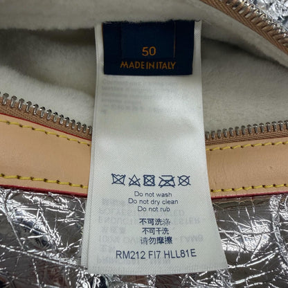 Louis Vuitton Lambskin Leather Monogram Mirror Shearling Double Zip Up Jacket — view 9