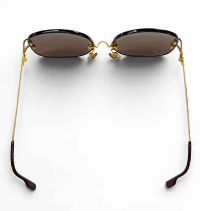 Cartier Rimless Two Point 2C Decor Eyewear Sunglasses Gold Bordeaux Brown 18 — view 6