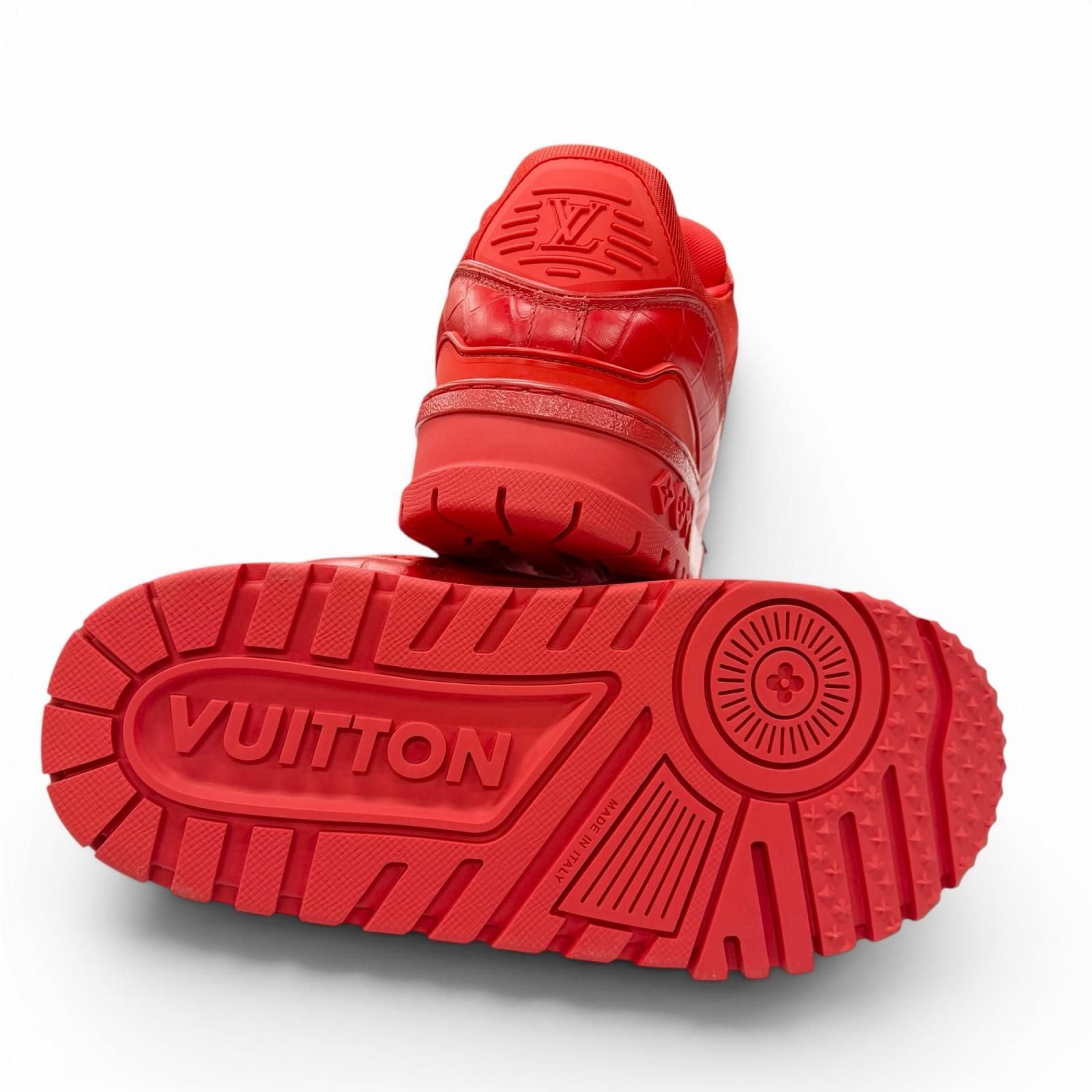 Louis Vuitton LV Trainer Maxi Line Leather Croco Sneaker — view 5