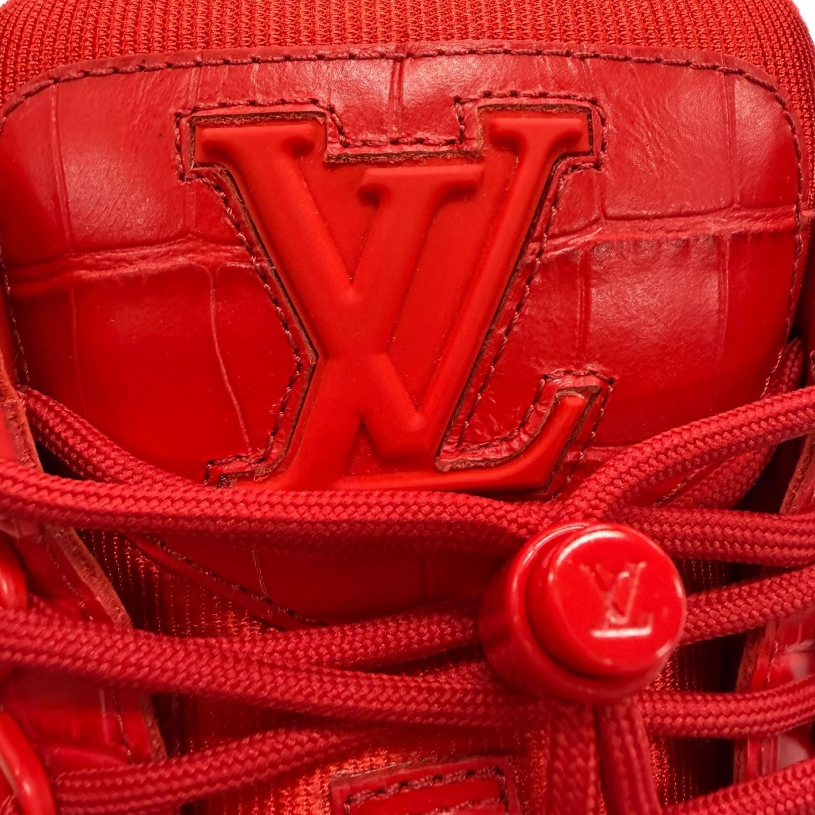 Louis Vuitton LV Trainer Maxi Line Leather Croco Sneaker — view 7
